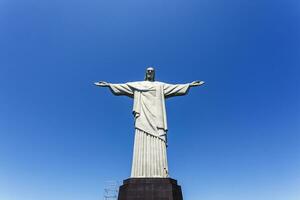 christo redentor estátua do Jesus Cristo dentro rio de janeiro, brasil, sul América foto