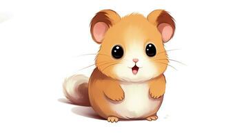 uma fofa pequeno hamster dentro vetor estilo. generativo ai foto