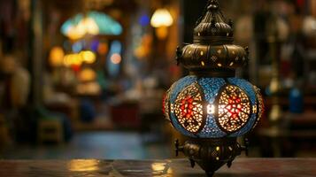 Antiguidade lanterna iluminado velho formado turco cultura foto