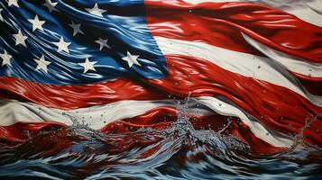 liberdade e orgulho ondulação através americano patriotismo foto