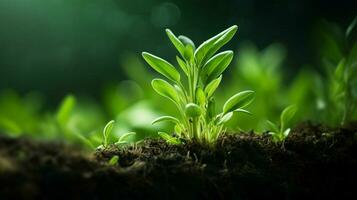 fresco crescimento em verde plantar natureza beleza foto