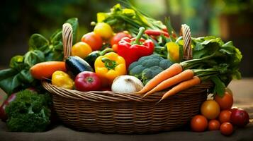 fresco orgânico frutas e legumes dentro multi colori marca foto