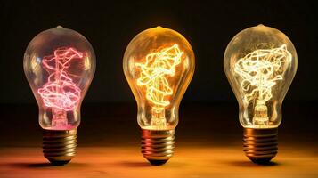 brilhando filamento inflama Ideias para Inovativa soluções foto