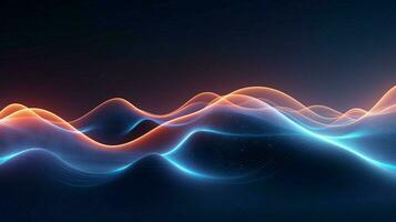 brilhando seno ondas crio futurista pano de fundo Projeto foto