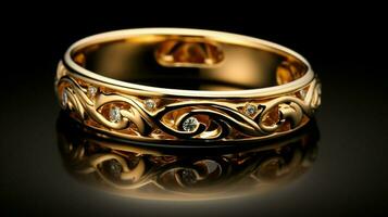 ouro Casamento anel simboliza amor e união foto