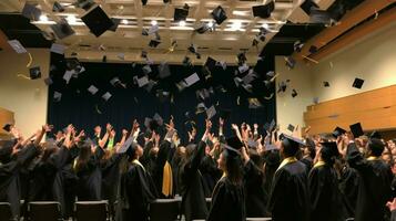 graduação cerimônia comemora aluna realização foto