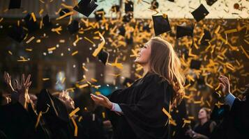 graduação celebração sucesso realização e Aprendendo foto