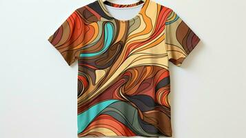 multi colori abstrato padronizar em elegante t camisa foto