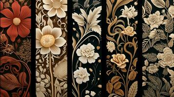 natureza rústico elegância floral padrões a partir de indígena foto