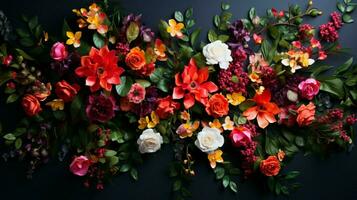 naturezas elegância dentro vibrante floral ramalhete pano de fundo foto
