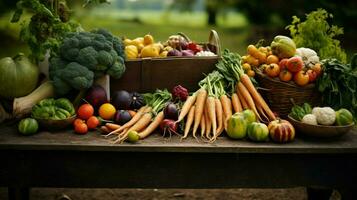 orgânico Fazenda colheitas fresco fruta e legumes foto