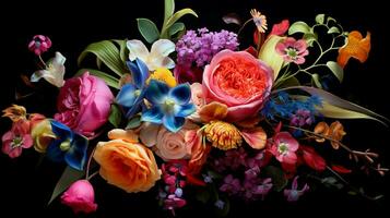 vibrante floral ramalhete vitrines beleza dentro natureza frágil foto
