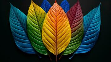 vibrante folha cores mostruário natureza orgânico crescimento foto