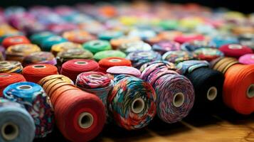 vibrante têxtil carretéis mostruário rico cultural variação foto
