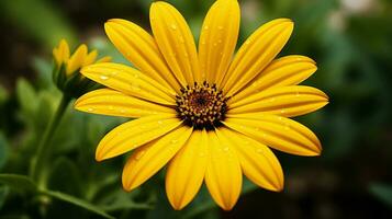 vibrante amarelo margarida uma solteiro flor do beleza dentro natureza foto