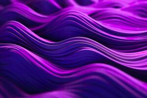 3d renderiza tecnológica ondas com roxo, e vibrante cores. ai generativo foto