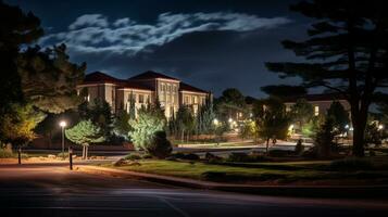 noite Visão do ifrane universidade. generativo ai foto