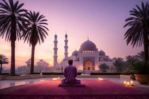 islâmico foto. Ramadã ou Kandil ou islâmico fundo foto. ai gerado foto