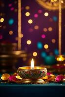 festival do luzes, diwali celebrações. ai gerado. foto