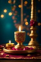 festival do luzes, diwali celebrações. ai gerado. foto