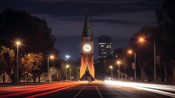 noite Visão do perth Sino torre. generativo ai foto