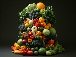 grupo do legumes em uma branco fundo ai generativo foto