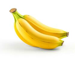 foto do banana isolado em branco fundo. generativo ai