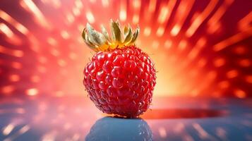 foto do Pineberry fruta metade contra uma colorida abstrato fundo. generativo ai