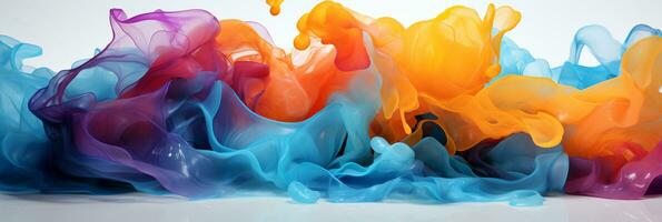 abstrato colorida gráfico movimento em fundo, criativo ondas do gradiente cor fumaça e líquido foto