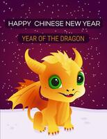 Novo ano cartão 2024, ano do a Dragão, chinês Novo ano foto