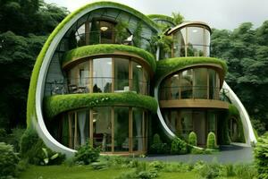 energia eficiente eco verde casa. gerar ai foto