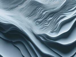 3d futurista elegante abstrato fluido branco onda monocromático padronizar fundo ai generativo foto