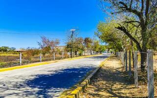 porto escondido Oaxaca México 2023 típica lindo colorida turista rua calçada cidade porto escondido México. foto