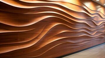 madeira marchetaria parede soalho, abstrato padronizar fundo, generativo ai ilustração foto