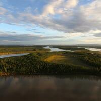 norte rio vale a partir de uma pássaro olho Visão foto