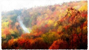 abstrato impressionismo natureza panorama digital pintura foto