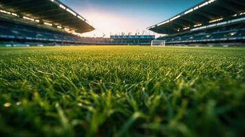 artificial território dentro a futebol estádio. generativo ai foto