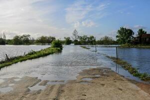inundado Campos depois de grande tempestades foto