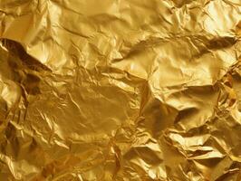 ouro frustrar textura, brilhante dourado fundo, ai gerado foto