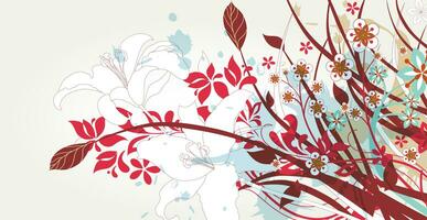 colorida floral batik fundo. floral decoração cachos ilustração. paisley impressão desenhado à mão elementos. foto