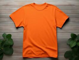 laranja cor fêmea camiseta brincar ai generativo foto