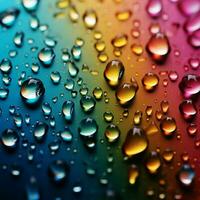 vívido gradiente misturado cores Conheça pequeno pingos de chuva, construindo uma impressionante fundo para social meios de comunicação postar Tamanho ai gerado foto