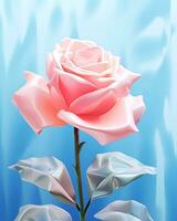 rosa flor suave branco fundo foto