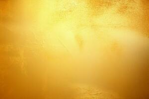 metálico brilho texturizado ouro pintado parede, oferta cópia de espaço, uma pano de fundo ai gerado foto