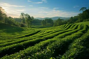tailandês chá paraíso choui fong plantação, uma Chiang rai Tesouro ai gerado foto