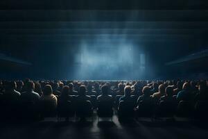 costas Visão público escuta para a conferencista às a conferência corredor ai gerado foto