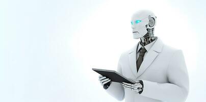 robótico médico com artificial inteligência. foto