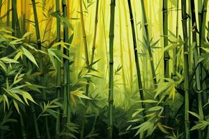 calma bambu floresta, simbolizando a paz. gerar ai foto