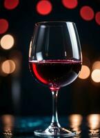 foto do a vidro com vermelho vinho ai generativo