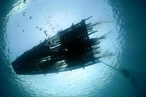fundo subaquático, mar bali, indonésia foto